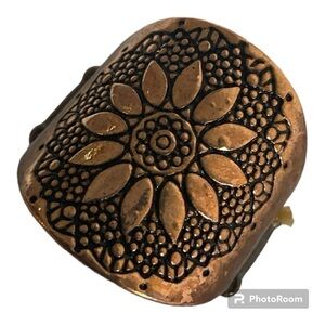 Sunflower stretch ring copper color
